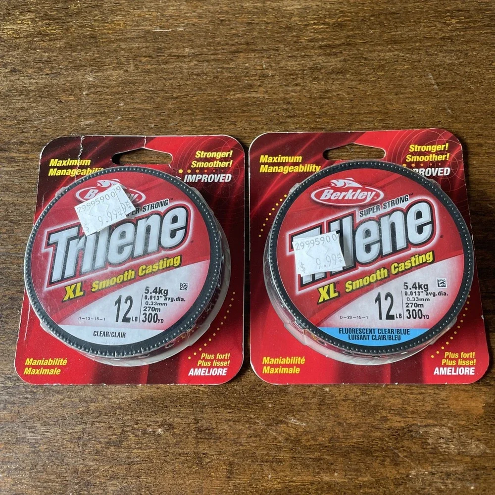 Lot of 2 Berkley Trilene XL Smooth Casting 12lb 300yd 5.4kg .013